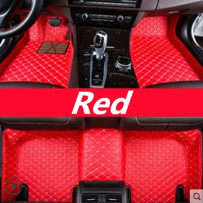 Обновленные кожаные автомобильные коврики для Volkswagen VW Golf 7/GTI R Mk7 хэтчбек Hatch 2013- пользовательские ножные колодки автомобильный коврик - Название цвета: D
