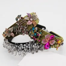 Барокко мода личности стразы цветок дикие геометрические оголовье мелкие частицы роскошный ночной клуб оголовье 957