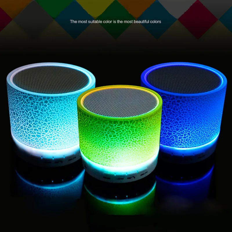 

Bluetooth Wireless Speakers Lights Amplifier FM Radio Support USB Micro SD TF Card Portable Audio Player Speakers for Phone