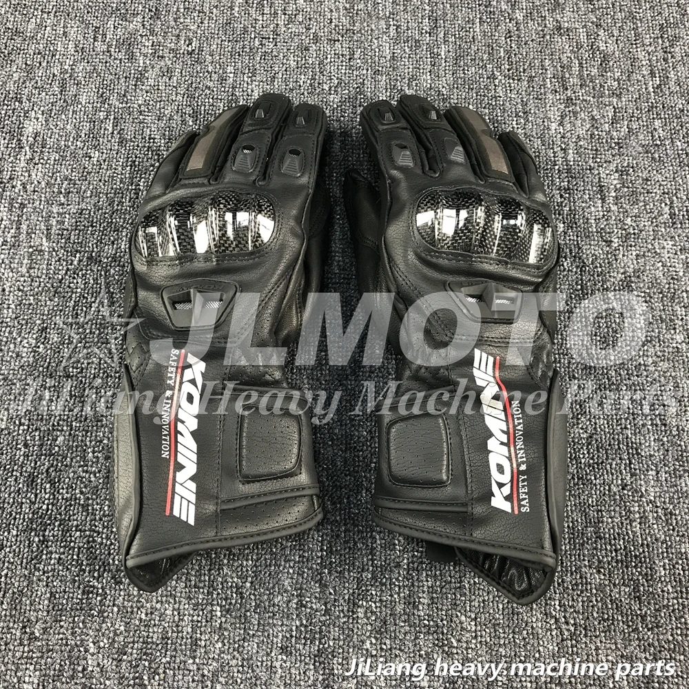 

New Komine GK198 Motorcycle Leather Riding Racing Gloves Long Section Touch Screen Gloves Carbon Fiber Off-road Anti-drop Motos