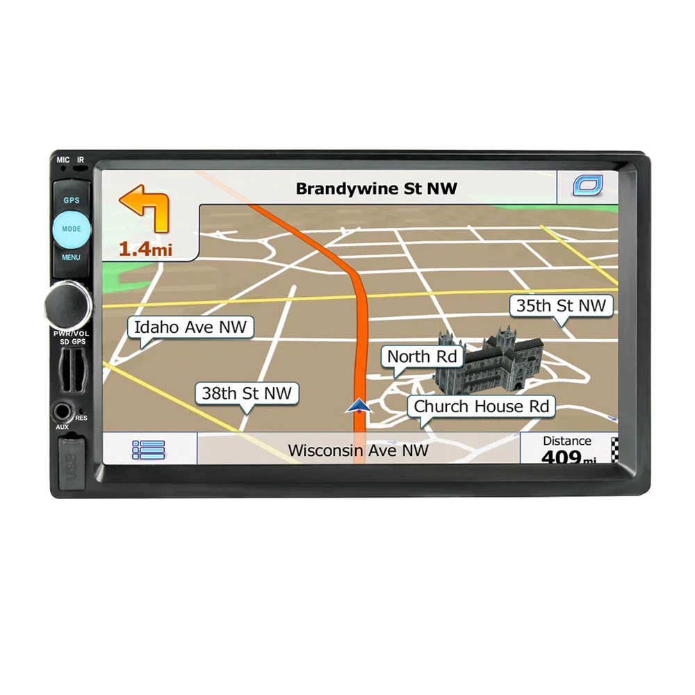 

8702 7 inch touch screen multifunctional player Vehicle GPS Units Equipment, Bluetooth hands-free, Radio Tune MP3/MP4 Players