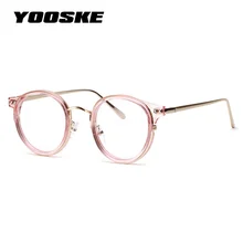 YOOSKE круглые оправы для очков, женские прозрачные оптические очки для чтения, женские и мужские прозрачные линзы, оправа для очков