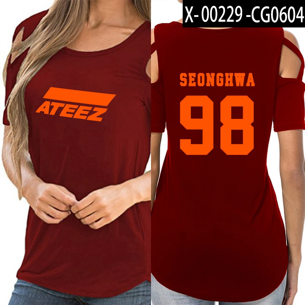 Футболки для женщин, хип-хоп, с открытыми плечами, сексуальная летняя футболка с коротким рукавом, женская уличная мода, Корейская одежда - Цвет: S