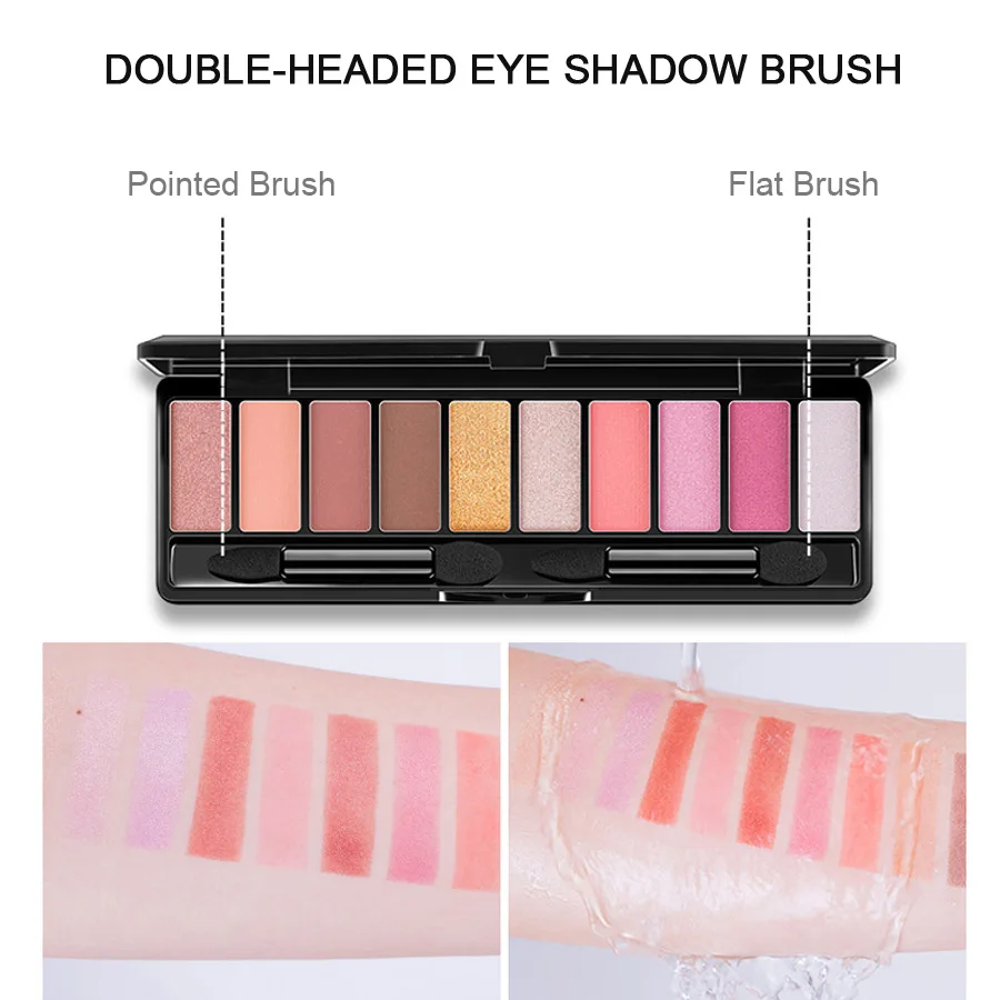 MayCreate Eye Shadow Palette Shimmer Matte Eyeshadow Palette Natural Makeup Brush Professional Cosmetics 10 Colors Per 4