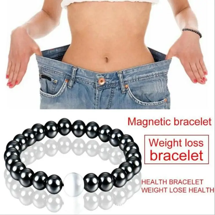 

New Arrival Weight Loss Magnetic Therapy Hematite Stretch Bracelet Health Care Anti-Fatigue Slimming Bracelet B3034