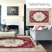 Европейский стиль Традиционный персидский ковер, винтажный Большой размер Красный Цветочный Коврик для гостиной, большой размер коврик для кофейного столика