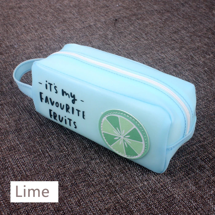 Silicone Big Kawaii Pencil Case Cartoon Fruit Pencil Box Large Bag Zipper Pencil Bag For Student Gift School Stationery Supplies (52)