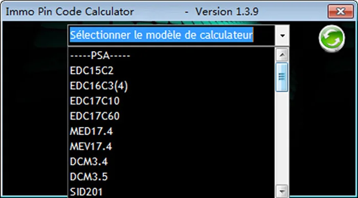IMMO Pin-код калькулятор V1.3.9 для Psa Opel Fiat Vag