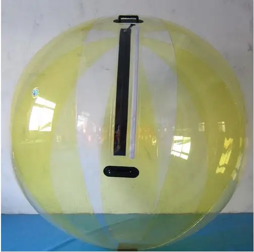 0,8 мм ПВХ прозрачный надувной шар для ходьбы по воде смешной 2 м надувной водный шар для продажи Аква шар для зорбинга - Цвет: yellow and clear
