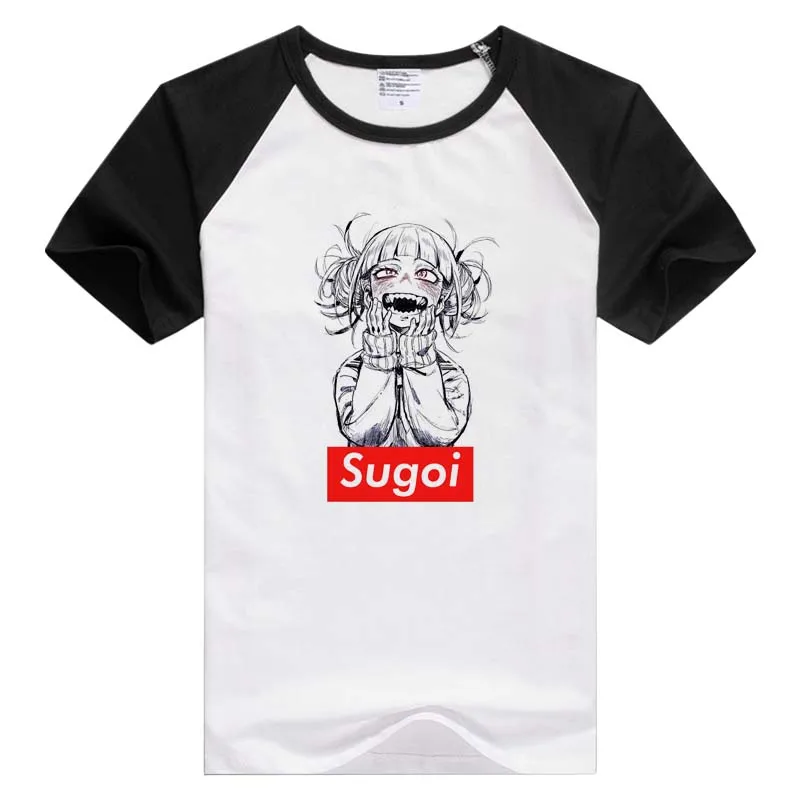 Футболка Sugoi himiko Boku No Hero Академия с коротким рукавом для мужчин и женщин футболка