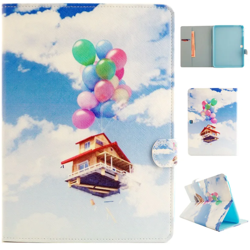 

Pattern Painted PU Leather Tablet Case For Samsung Galaxy Tab 4 10.1 inch LTE SM T530 Case Wallet with Card Bag Cover