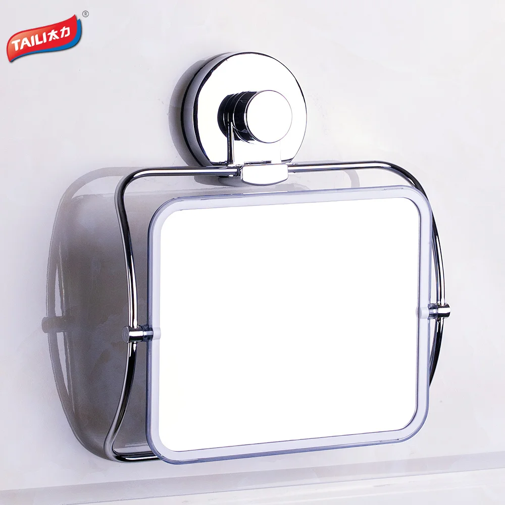 Chrome Bath Mirrors Strong Suction Hook No Drilling Bathroom
