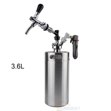 Для домашнего пивоварения 3.6L мини Ворчун Спирс пиво копье с кран CO2 инжектор Премиум+ 3.6L мини бочонок кувшин для пива