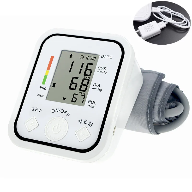 

Digital Upper Arm Blood Pressure Pulse Monitors tonometer Portable health care bp Blood Pressure Monitor meters sphygmomanometer