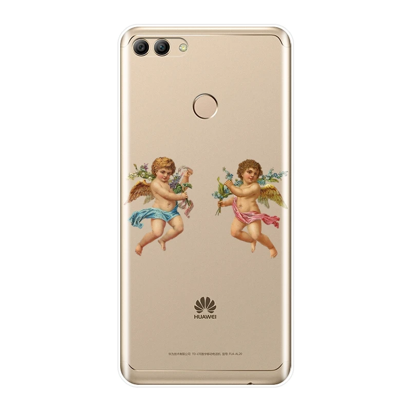 Для huawei Y5 Y6 Y7 Prime 2017 2018 Y9 2019 чехол для телефона силиконовый девочки Ангел детская