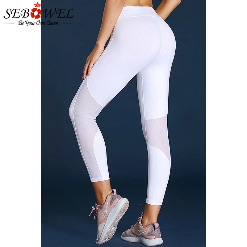 White-High-Rise-Mesh-Patchwork-Gym-Sport-Yoga-Leggings-LC77126-1-2 