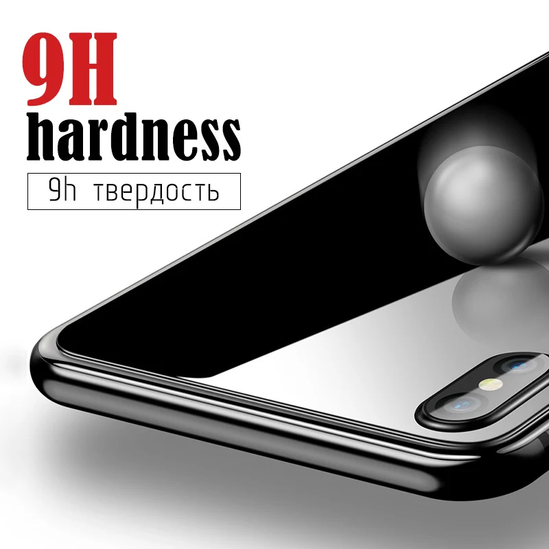 9H полное покрытие ультра тонкий протектор экрана для iPhone X XS MAX закаленное стекло на задней панели для iPhone XR XS Plus X задняя пленка