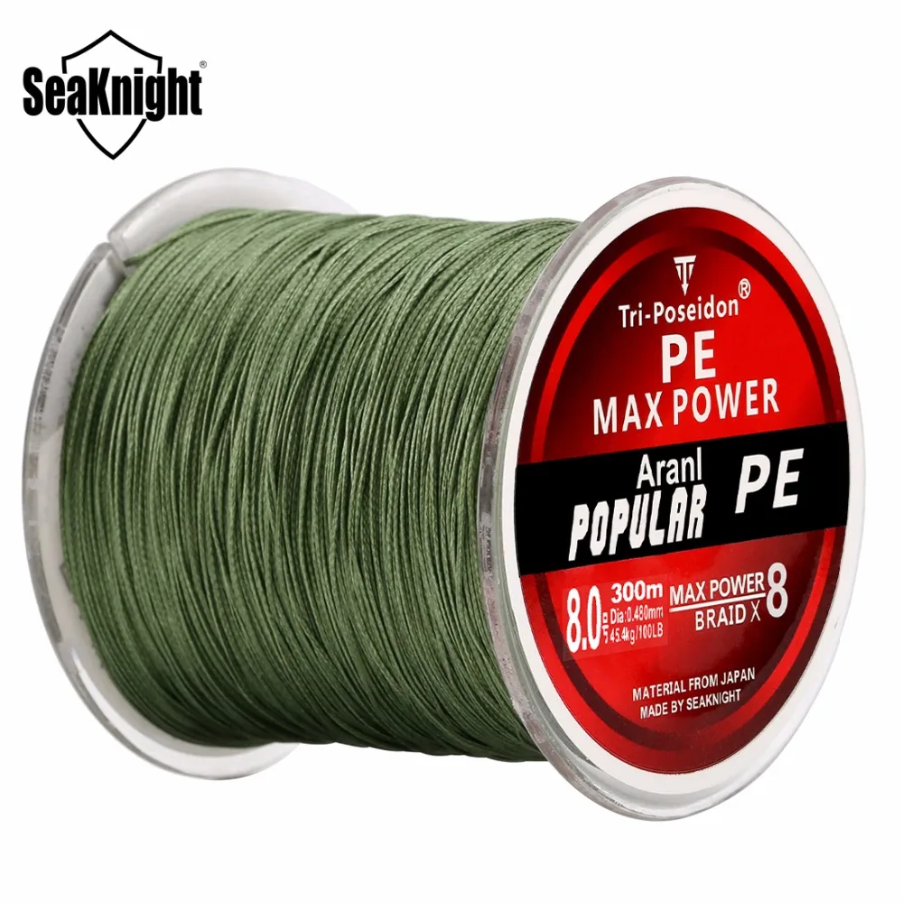 

SeaKnight Tri-Poseidon 300M 8 Strands Braided PE Fishing Lines Multifilament Braided Wire 20-100LB Saltwater Carp Fishing Tackle