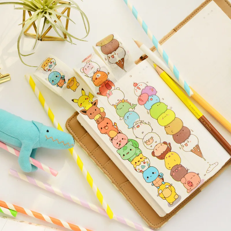 

10 pcs/lot Cartoon Washi Tape DIY Japanese Paper Poke Animals Decorative Adhesive Tape/Masking Tape Stickers