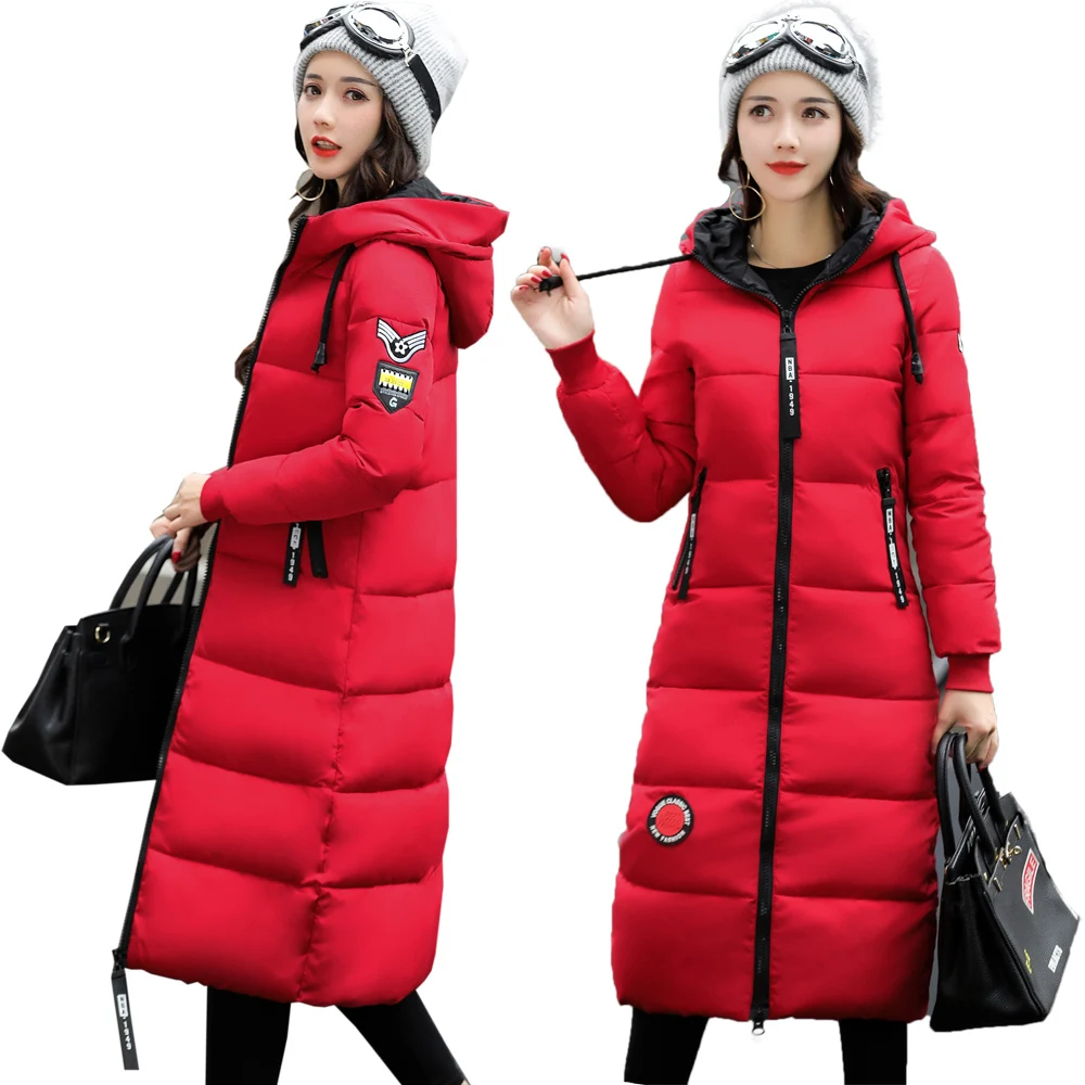 

MoYan 2018 winter jacket Parkas Women New Cotton Padded Parkas Coat Warm Thicken Long Hooded Girls Jacket M-XXL