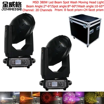 

Free Shipping 2pcs/Lot With Flight Case Packing 380W LED Lyre Moving Head Light Beam Spot Wash 3in1 For DJ Disco Christmas