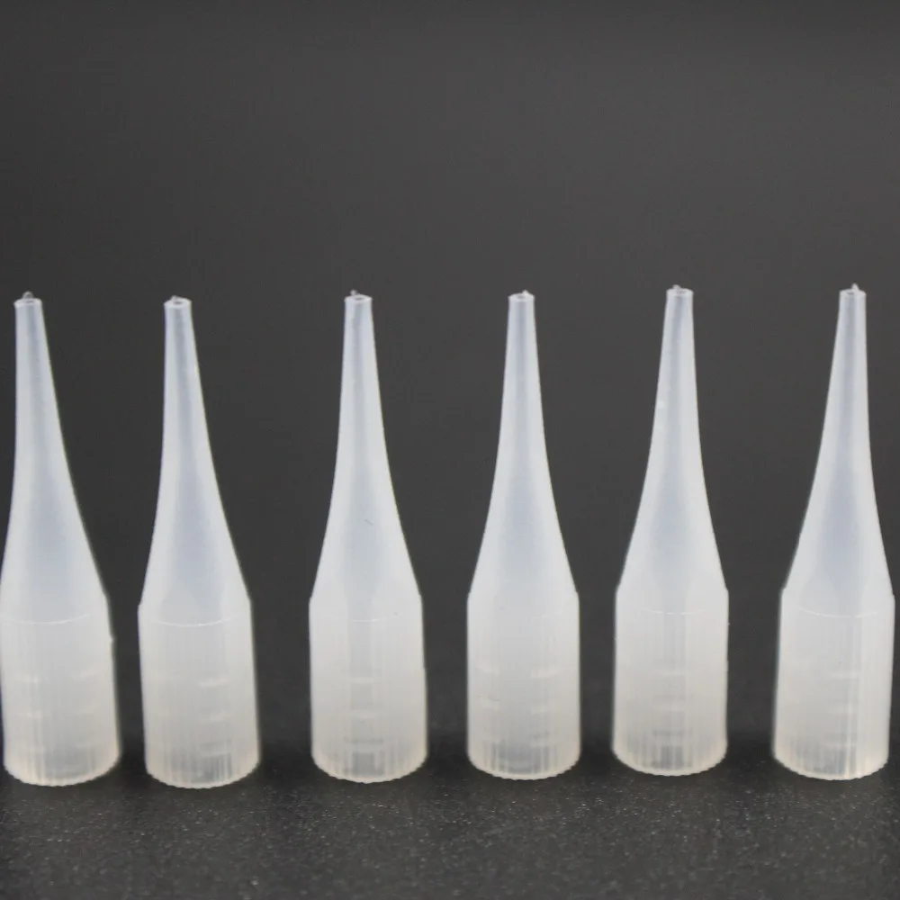 Permanent Makeup Needle Tip Tattoo Nozzle Needle Caps Permanent Makeup Eyebrow Lip Tattoo Machine Gun 500Pcs