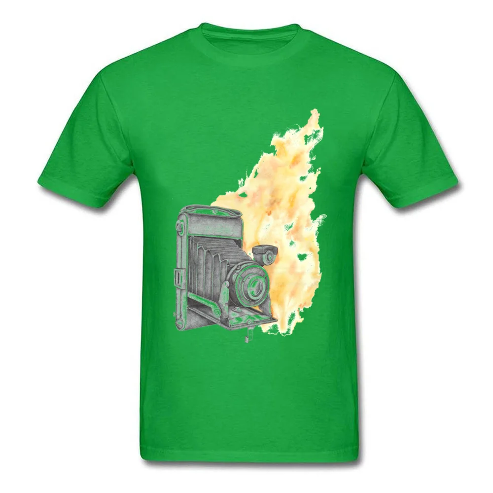Retro Camera All Cotton Top T-shirts for Boys Short Sleeve Cool Tops Shirt New Coming Labor Day Round Neck Sweatshirts Casual Retro Camera green