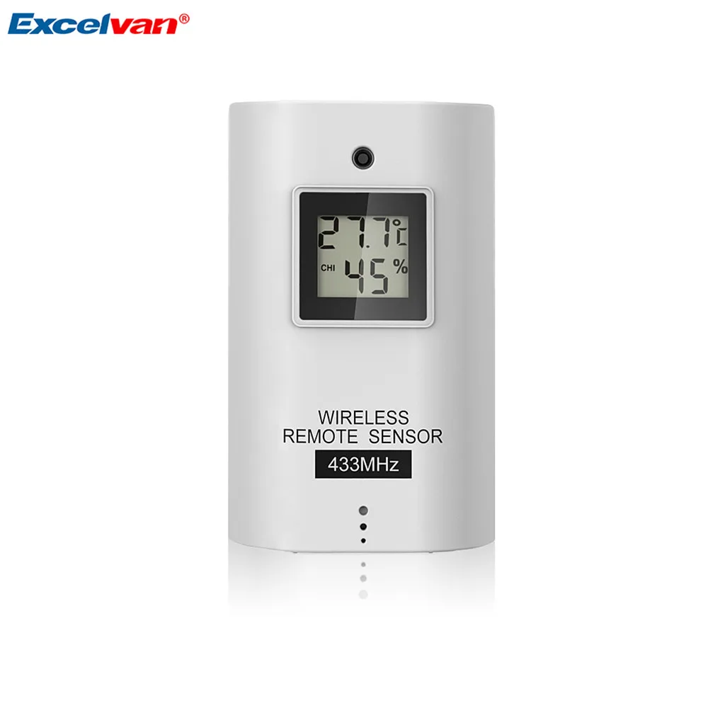 EXCELVAN Wireless Thermometer Hygrometer Weather Station Forecast Temperature Humidity Tester Clock Alarm Indoor Outdoor Clock16