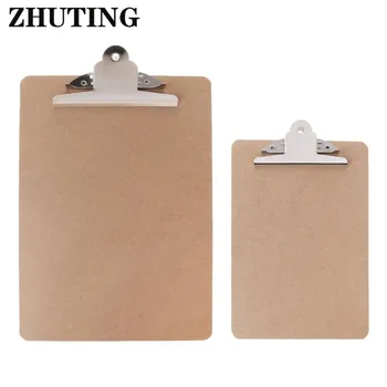 

Portable A4/A5 Wooden Writing Clip Board File Hardboard with Batterfly Clip for Office School Stationery Supplies Clip Board