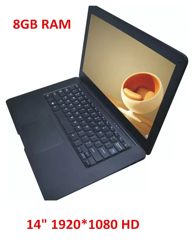 14inch ultrabook notebook computer windows 8.1 laptop 8GB ram 750GB J1800 2.41Ghz dual core WIFI notebook