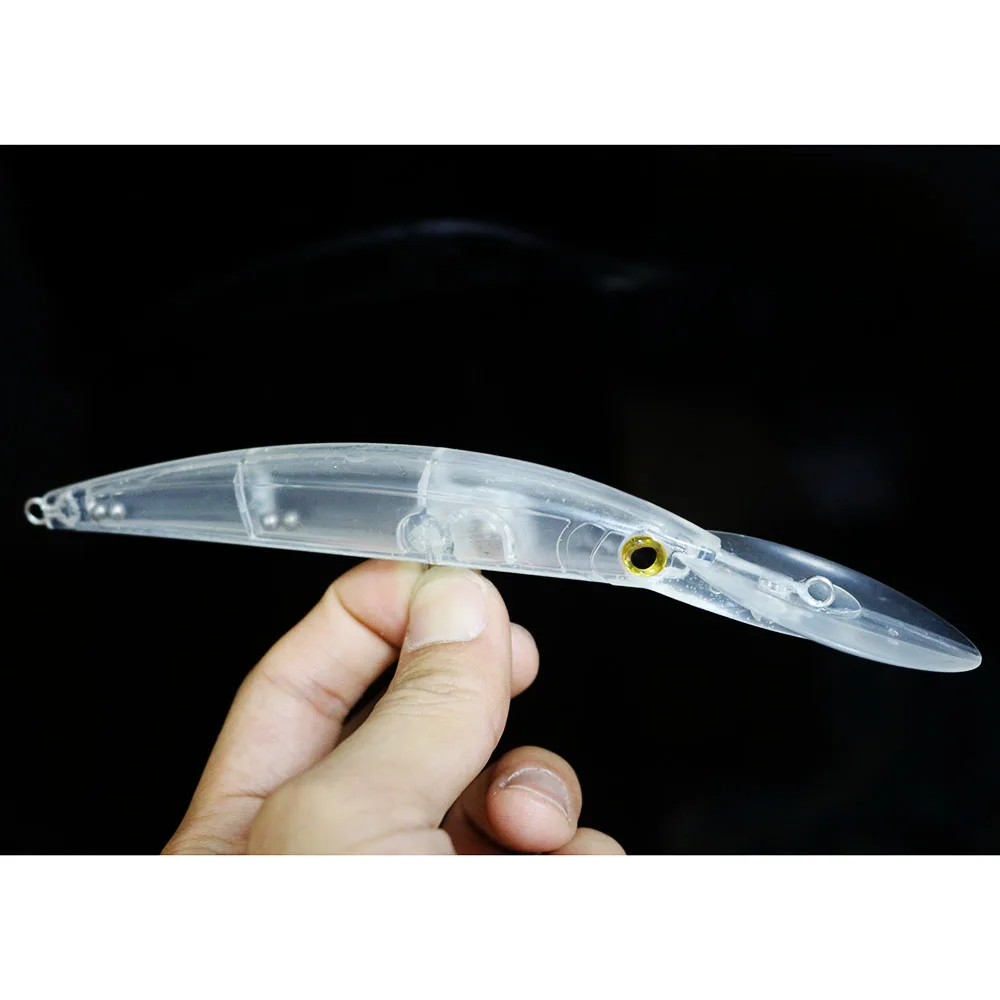 

GYFISHING 15 Pcs Unpainted Fishing Walleye Musky Minnow Jerkbaits Lures Hard Baits Body 175mm/22g
