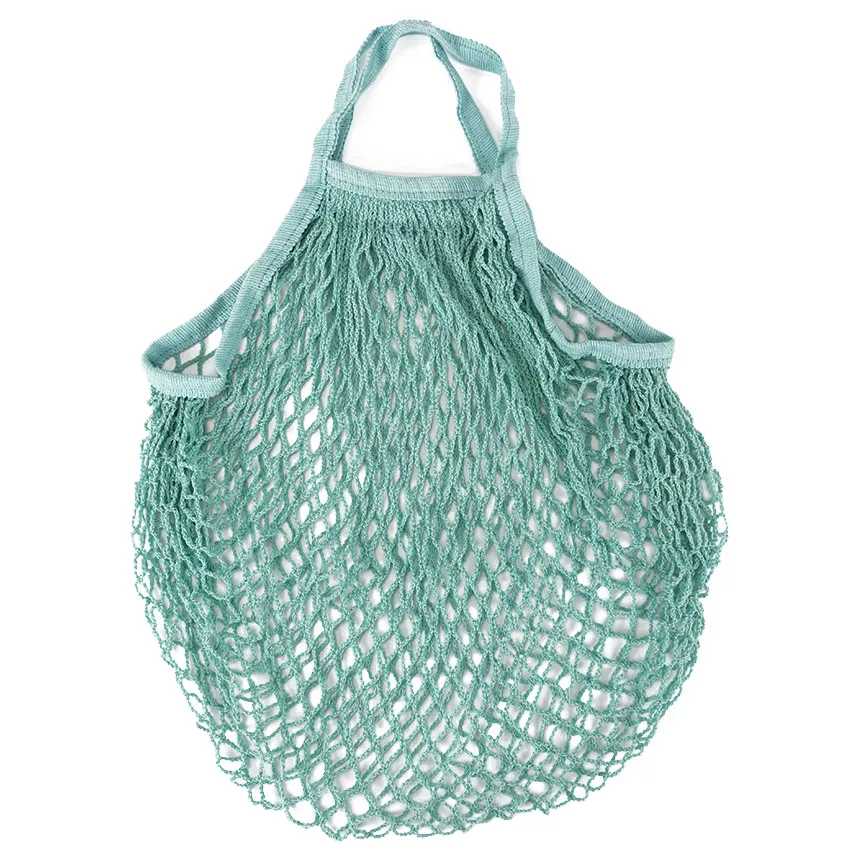1 шт. многоразовая хозяйственная сумка «фрукты» для супермаркета, продуктовая сумка, сумка-тоут, сетчатая тканая хлопковая ручная сумка - Цвет: Blue gray