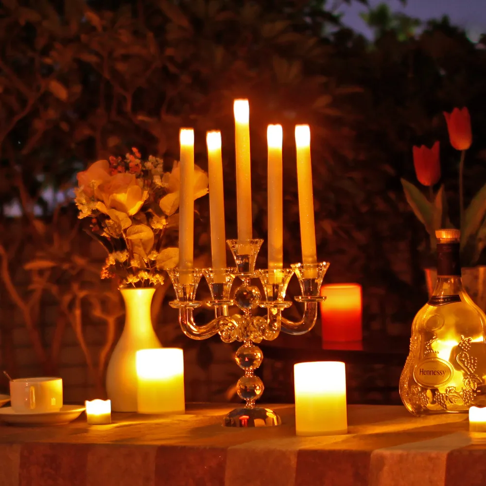 Home Impressions Battery Operated Flameless Real Wax Led Taper Battery Operated Flameless Real Wax Led
