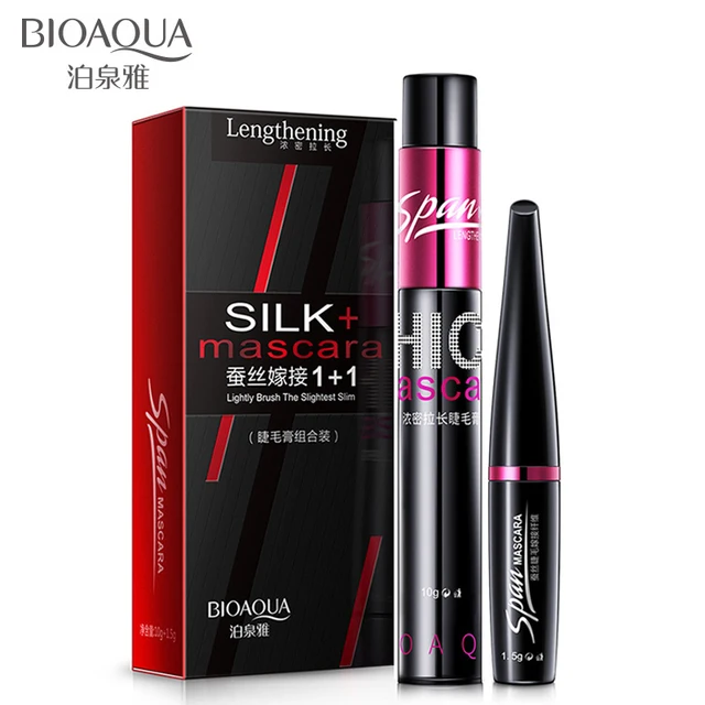 BIOAQUA  Black Silk Mascara Makeup Set Eyelash Extension Lengthening Volume 3D Fiber Mascara Waterproof Cosmetics 2pcs/lot 1