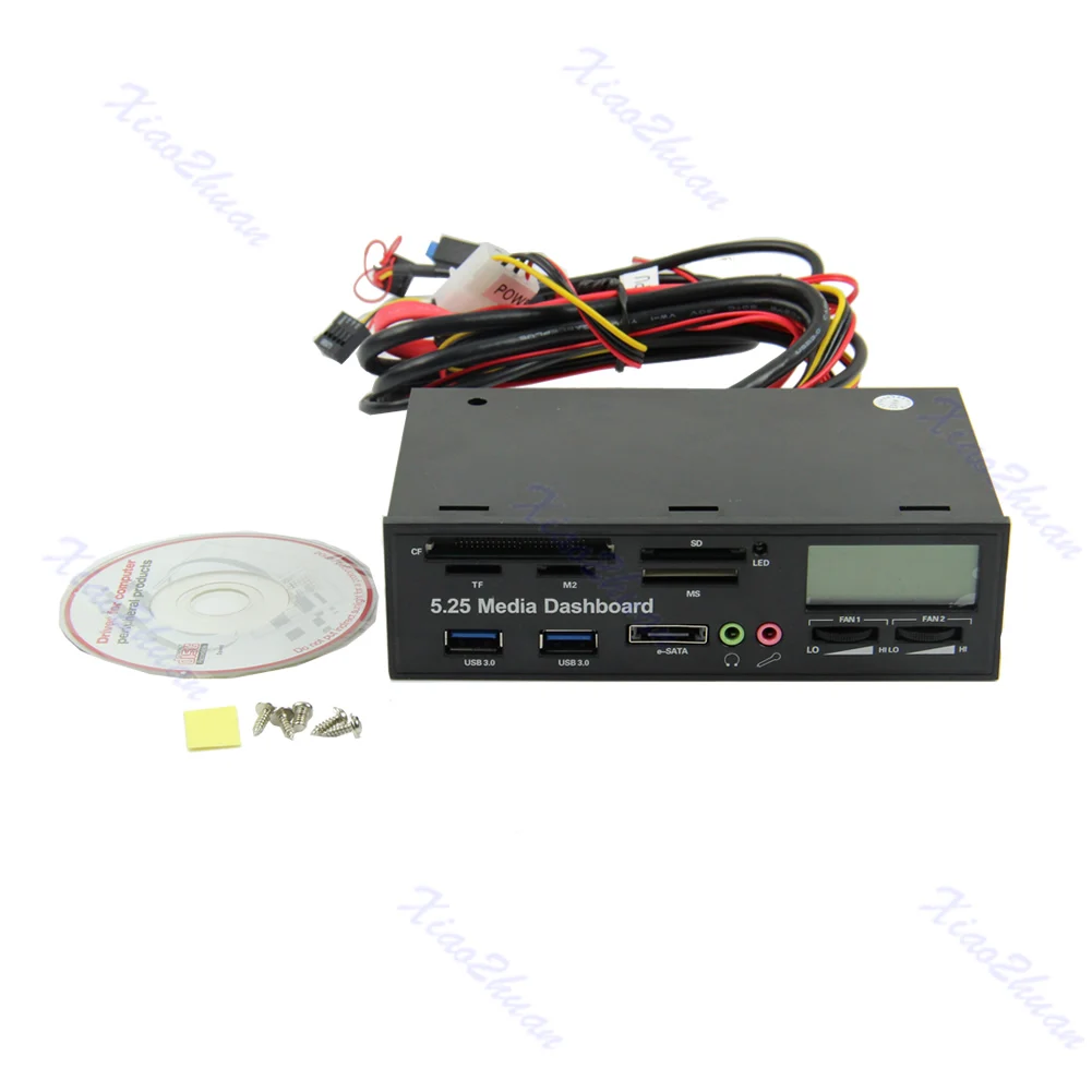 

USB 3.0 All-in-1 5.25 Muiti-function Media Dashboard Front Panel Card Reader