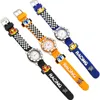 PENGNATATE Children Watches Fashion Racing Car Silicone Strap 3D Cartoon Bracelet Wristwatches for Student Gifts Kids Boys Watch ► Photo 2/6