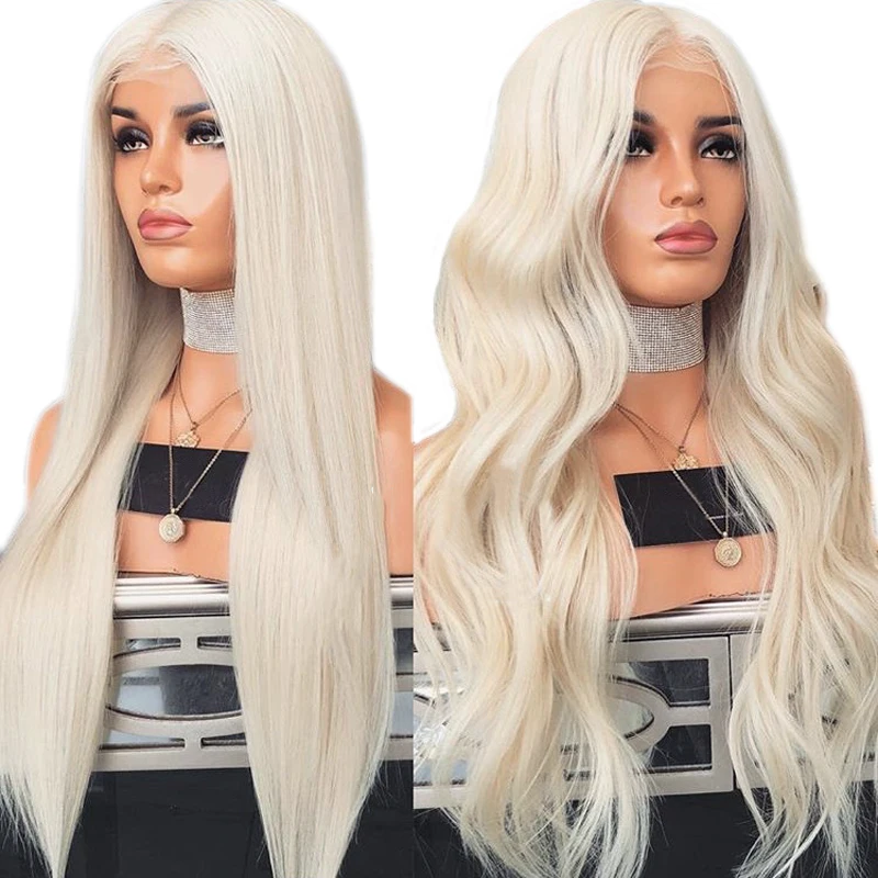 Charisma #60 Platinum Blonde Wig With Baby Hair 26 Inch ...