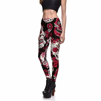 

Japanese Baroque Girl Bottoming Panty Female Spring And Autumn Skull Head Patter Korean Version Medium Thick Grey Leggings Basic
