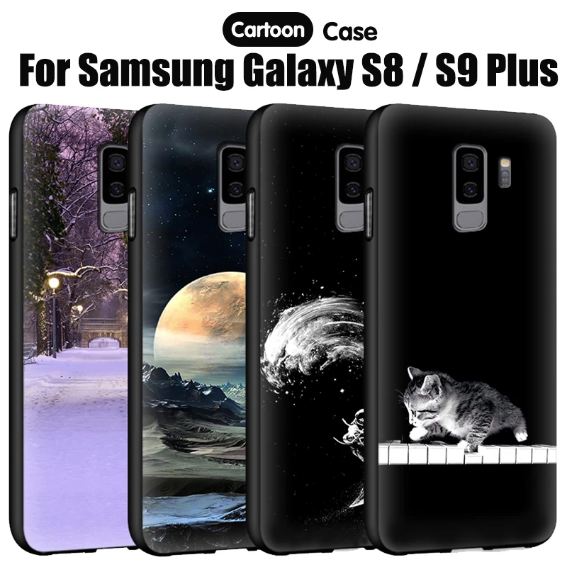 

EiiMoo Phone Case For Samsung Galaxy S8 S 8 S8Plus Soft Silicone Cover Case For Samsung Galaxy S9 Plus S 9 S9Plus TPU Back Coque