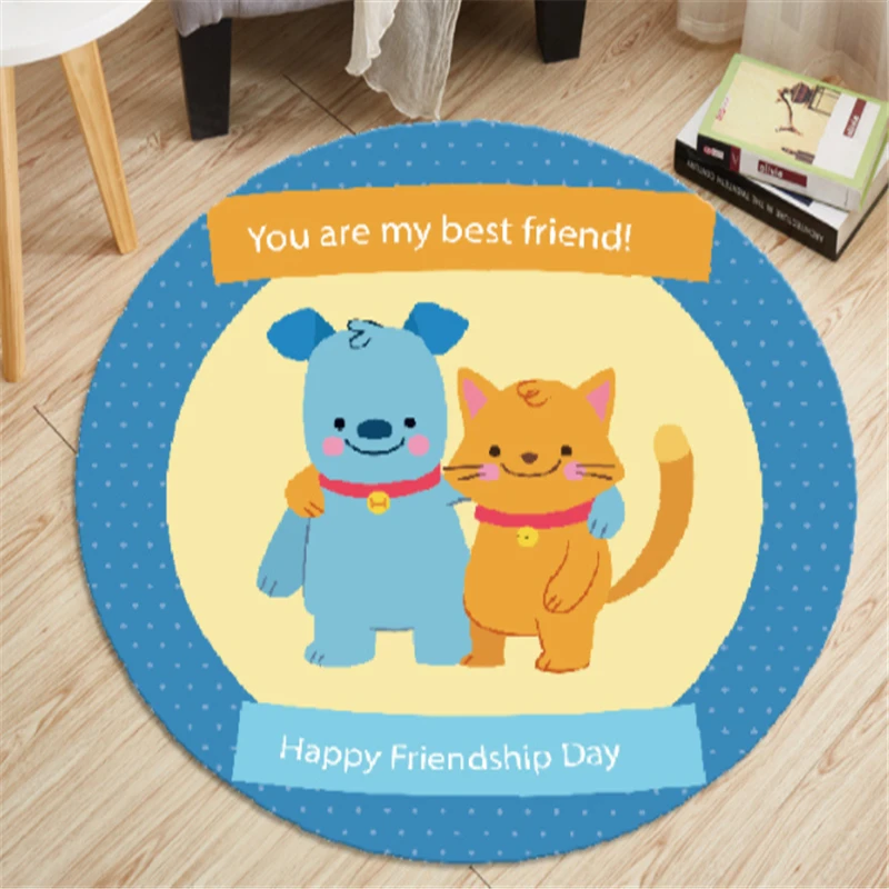 

Baby Kidn's Mat Cute Large Polyester Toys Storage Bag Play Mat Gym Mat Round Children Playmats Floor Carpet Outdoor Picnic Mat
