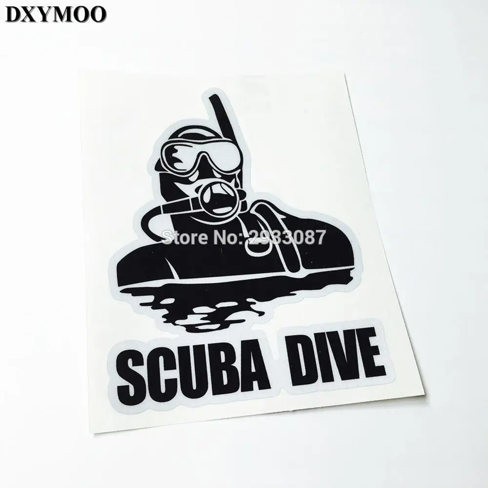 2 Sizes Funny Diving Equipment SCUBE DIVE Car Stickers Motorcycle Fish