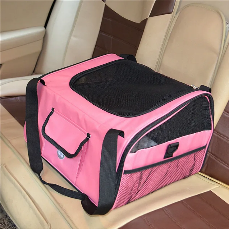 

Pet Safety Car Dog Bag AOTU Cat Bag Pet Travel 2016 Ventilation Safety Portable Folding Out One Shoulder Pet Cushion Package