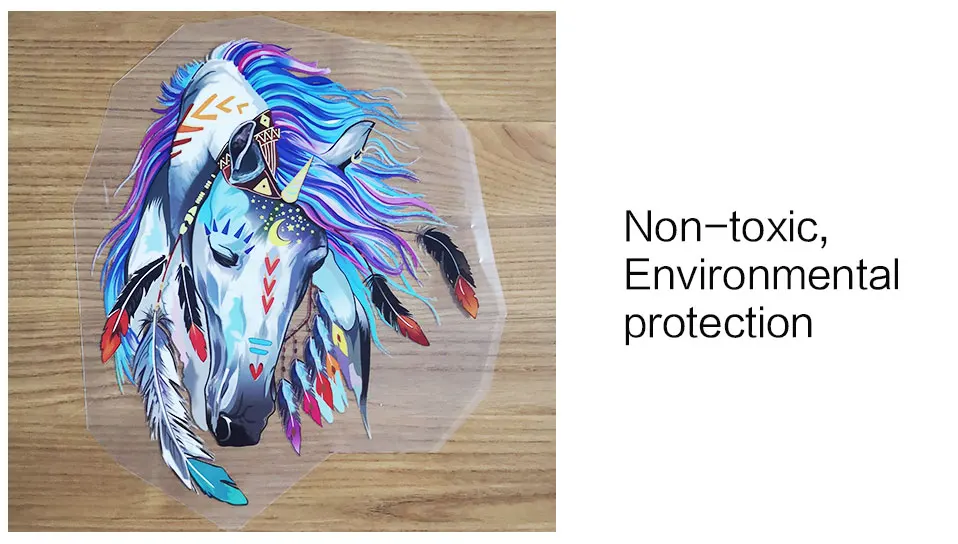 Horse Fox Patches For Clothes Heat Transfers Cartoon Iron On Patches Washable Animal Patches Stickers For Parent-childs (6)