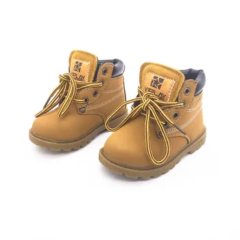 

2018 new autumn winter Fashion Child Leather soft Boots For Girls Boys Warm Martin Boots Shoes Casual Child Baby Toddler Shoes