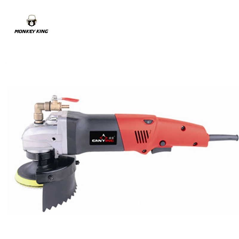 

brand new hand wet polisher grinder for marble granite stone variable speed 1200w with 8 pieces diamond resin polishing pads