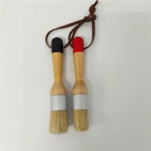 2 шт. Меловая краска натуральная чистая кисть из свиной щетины восковая комбинация круглых деталей кисти использовать со всеми видами меловой краски