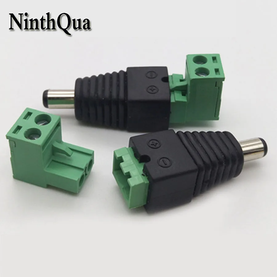 NinthQua 1 шт. 12 В постоянного тока разъем питания с колонной 5 5*2 1/5 5x2 мм светодиодной