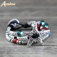 Anslow Brand New Hot Sale Promotion Discount Unique Silver Plated Multilayer Colorful Mother's Christmas Day Gift  LOW0652LB 1