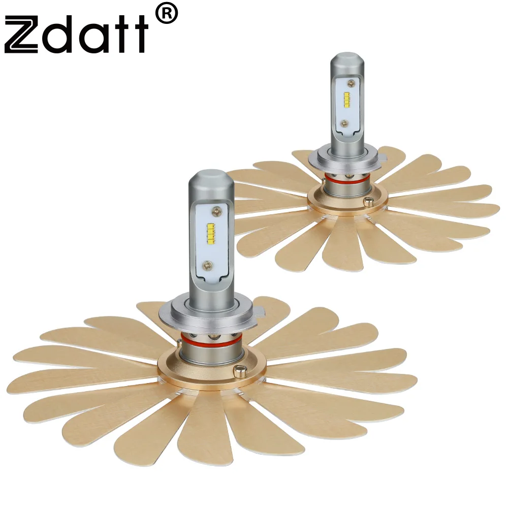 Zdatt Headlight Bulbs ZES H7 Led Bulb 100W 12000LM 6000K H1 H4 H8 H9 H11 9005 HB3 9006 HB4 Car Lights 12V Auto Fanless Lamp Zdatt Headlight Bulbs ZES H7 Led Bulb 100W 12000LM 6000K H1 H4 H8 H9 H11 9005 HB3 9006 HB4 Car Lights 12V Auto Fanless Lamp