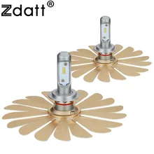 Zdatt лампы зэс H7 Светодиодные лампы 100 Вт 12000LM 6000 К H1 H4 H8 H9 H11 9005 HB3 9006 HB4 огни автомобиля 12 В противотуманных фар авто